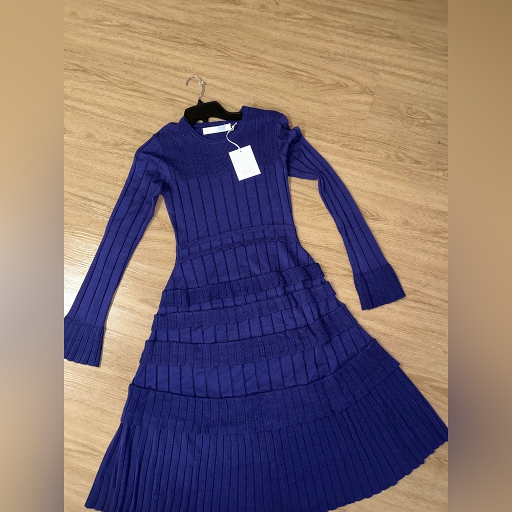 Rachel Parcell ribbed long sleeve midi dress